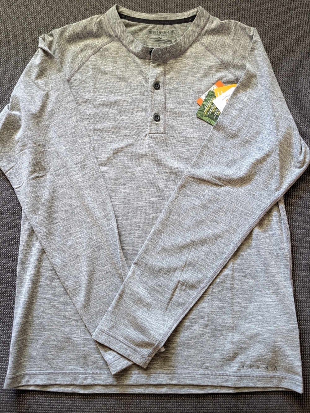Sitka Hanger Henley Gray Men's Small